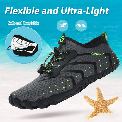 Aqua Schuhe Damen Herren Schnell Trocknend Grau 36-46