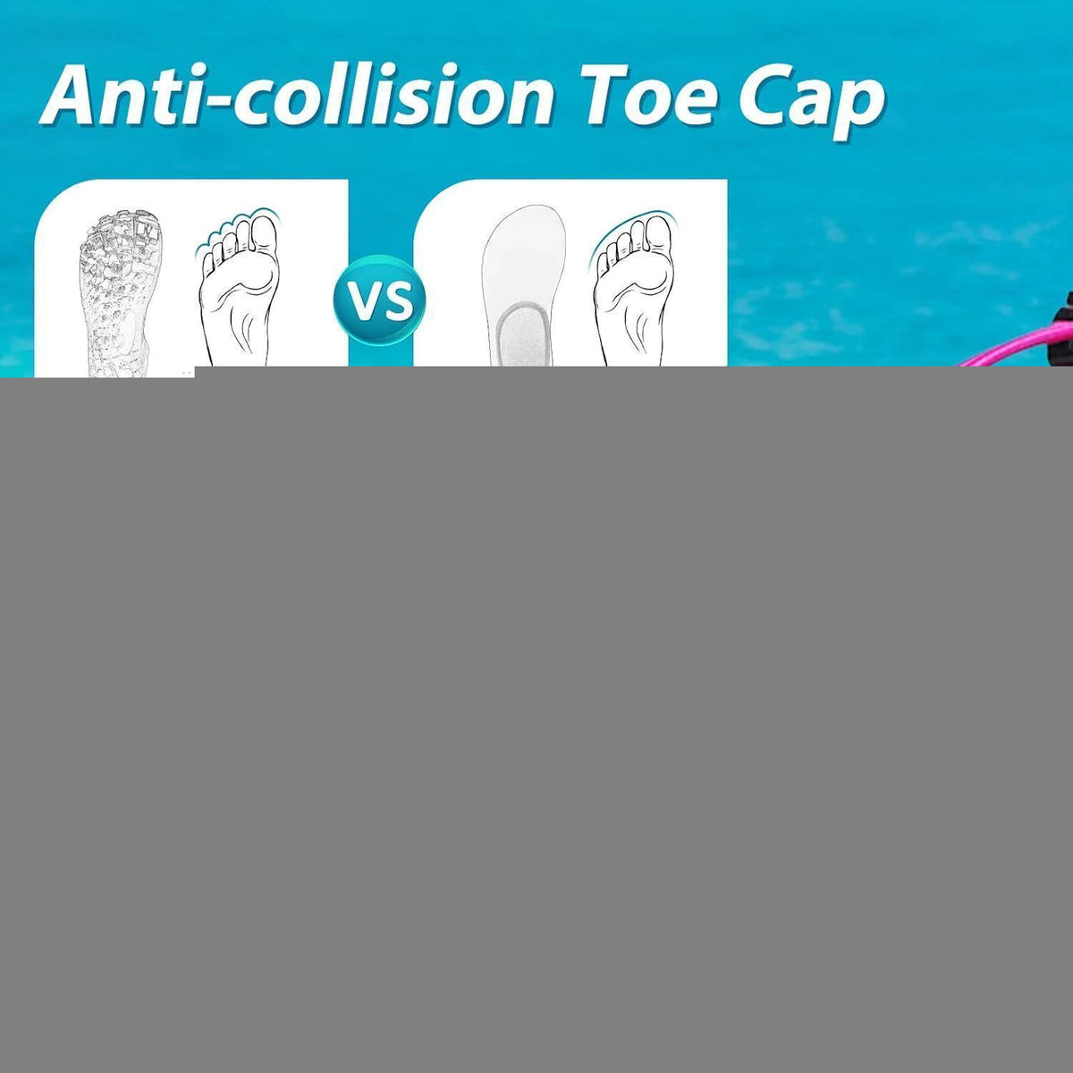 Wasserschuhe Damen Herren Lila Schnelltrocknend Gr. 36-46