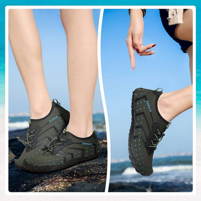 Wasserschuhe Damen Herren Schnelltrocknend Grün 36-46