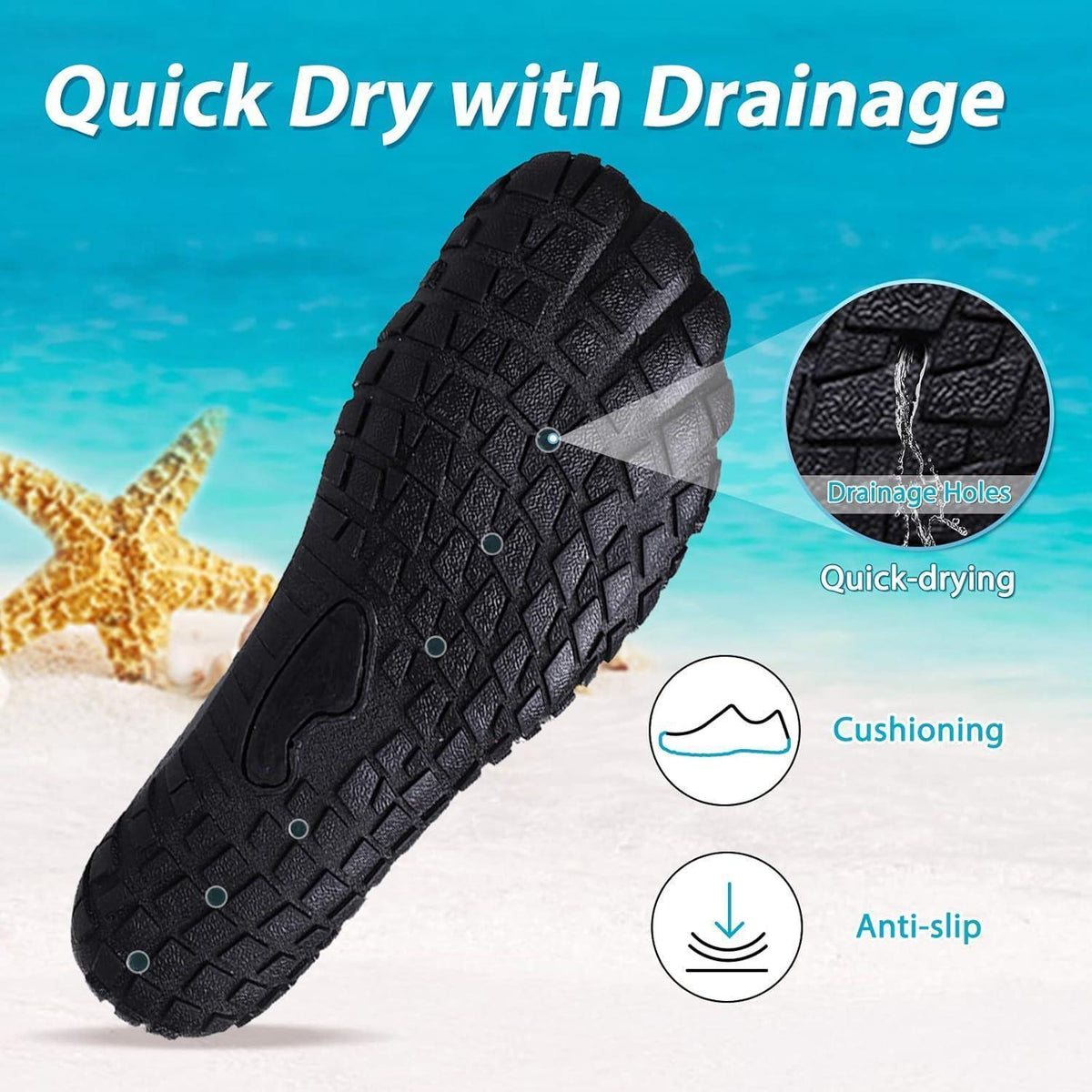 Wasserschuhe Damen Herren Schnell Trocknend Grün 36-46 EU