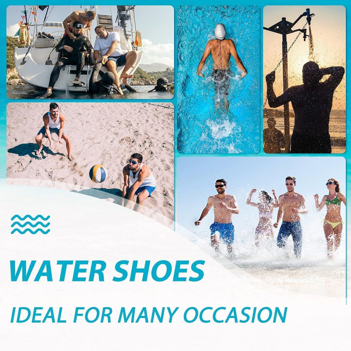 Wasserschuhe Damen Herren Schnell Trocknend Grün 36-46 EU