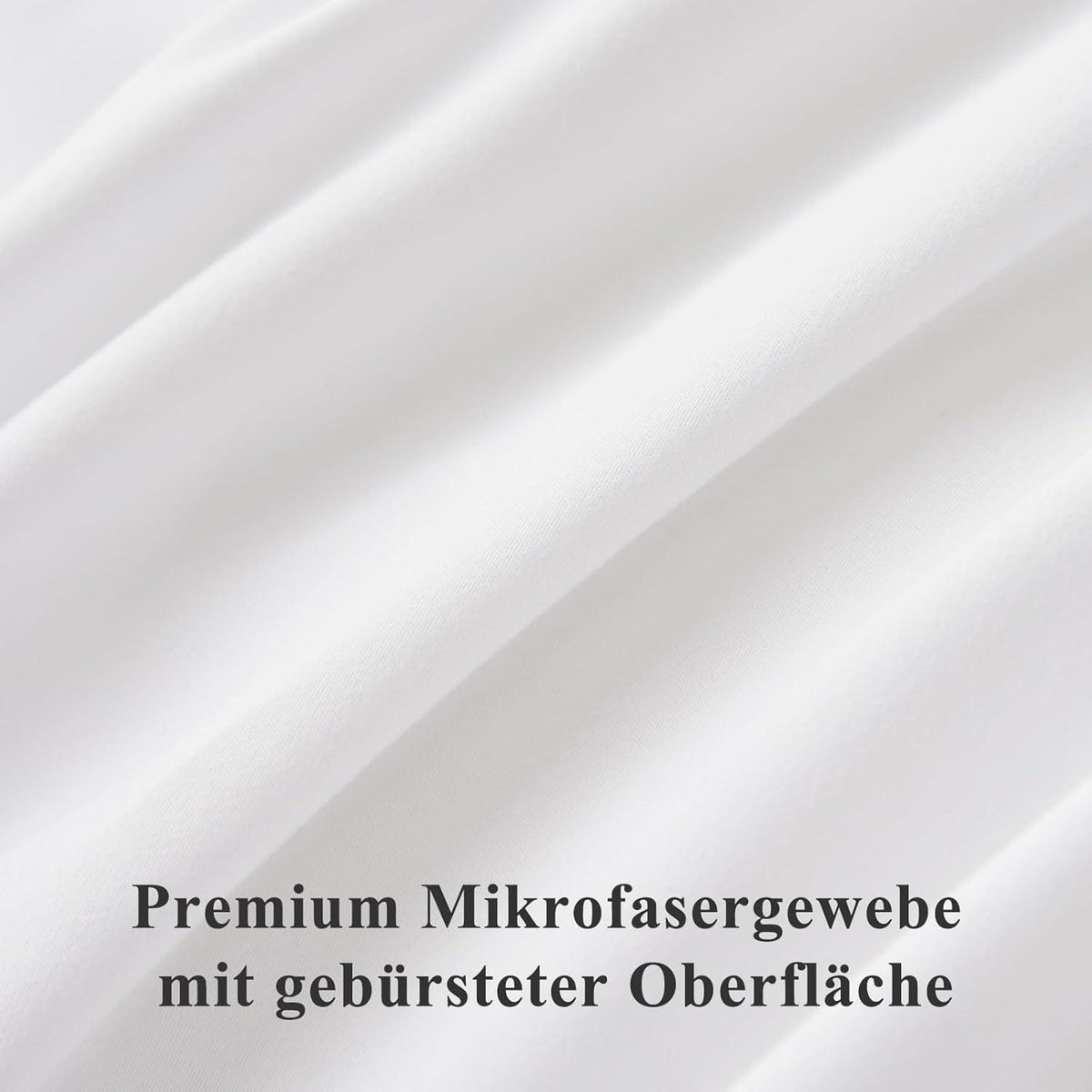 Bettwäsche Set 135x200 4tlg Weiß Mikrofaser mit Reißverschluss