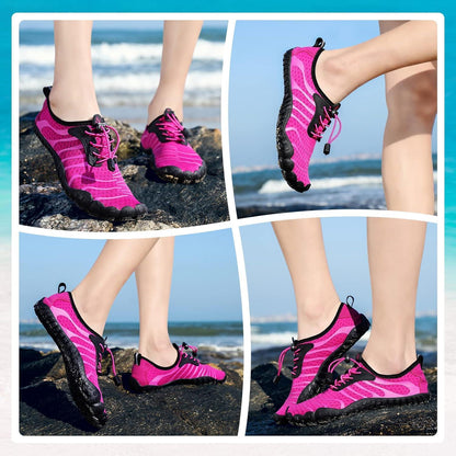 Wasserschuhe Damen Herren Lila Schnelltrocknend Gr. 36-46