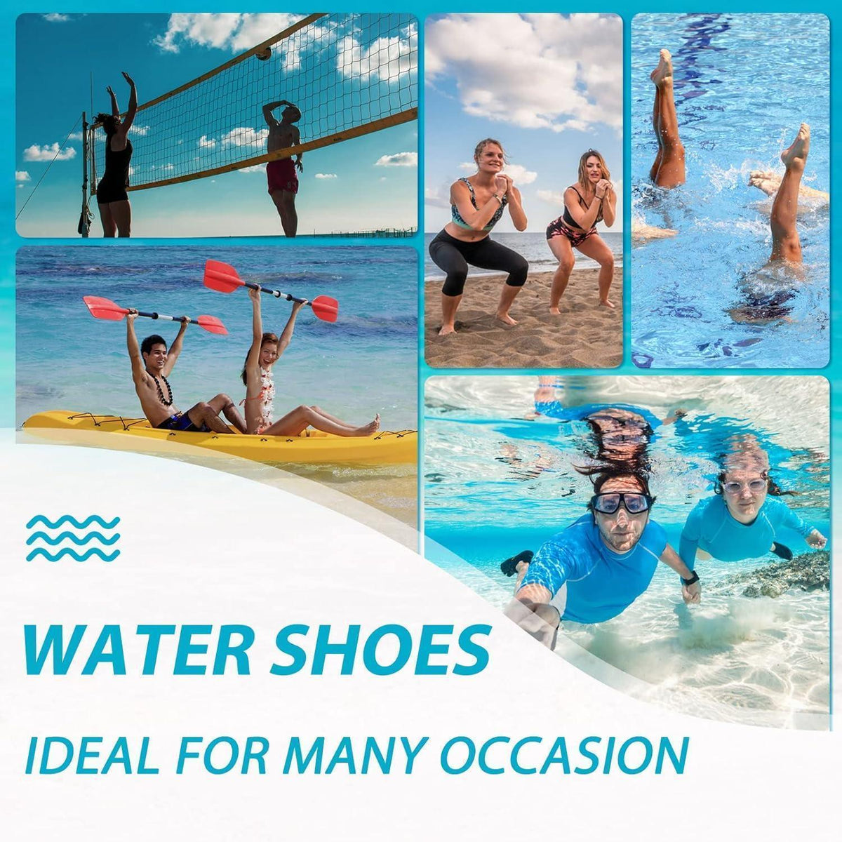 Wasserschuhe Damen Herren Grau Schnelltrocknend mit Drainagelöchern