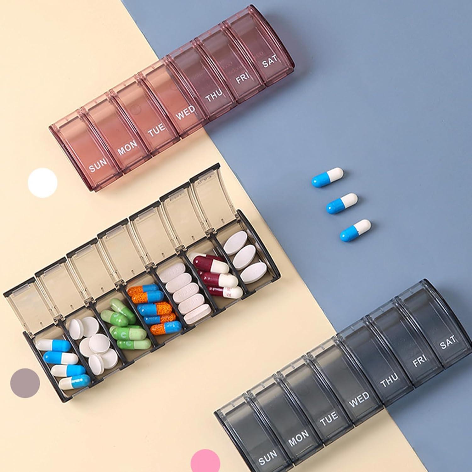 Tablettenbox 7 Tage Pillendose Vitamine Medikamente Blau