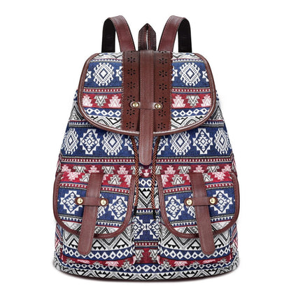 Damen Rucksack Hippie Stil – Bunter Tagesrucksack mit Laptopfach