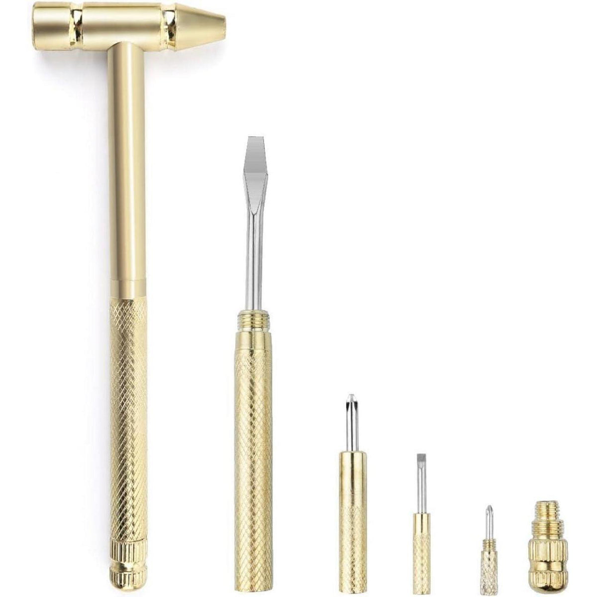 6-in-1 Mini-Hammer & Schraubendreher Set Gelb