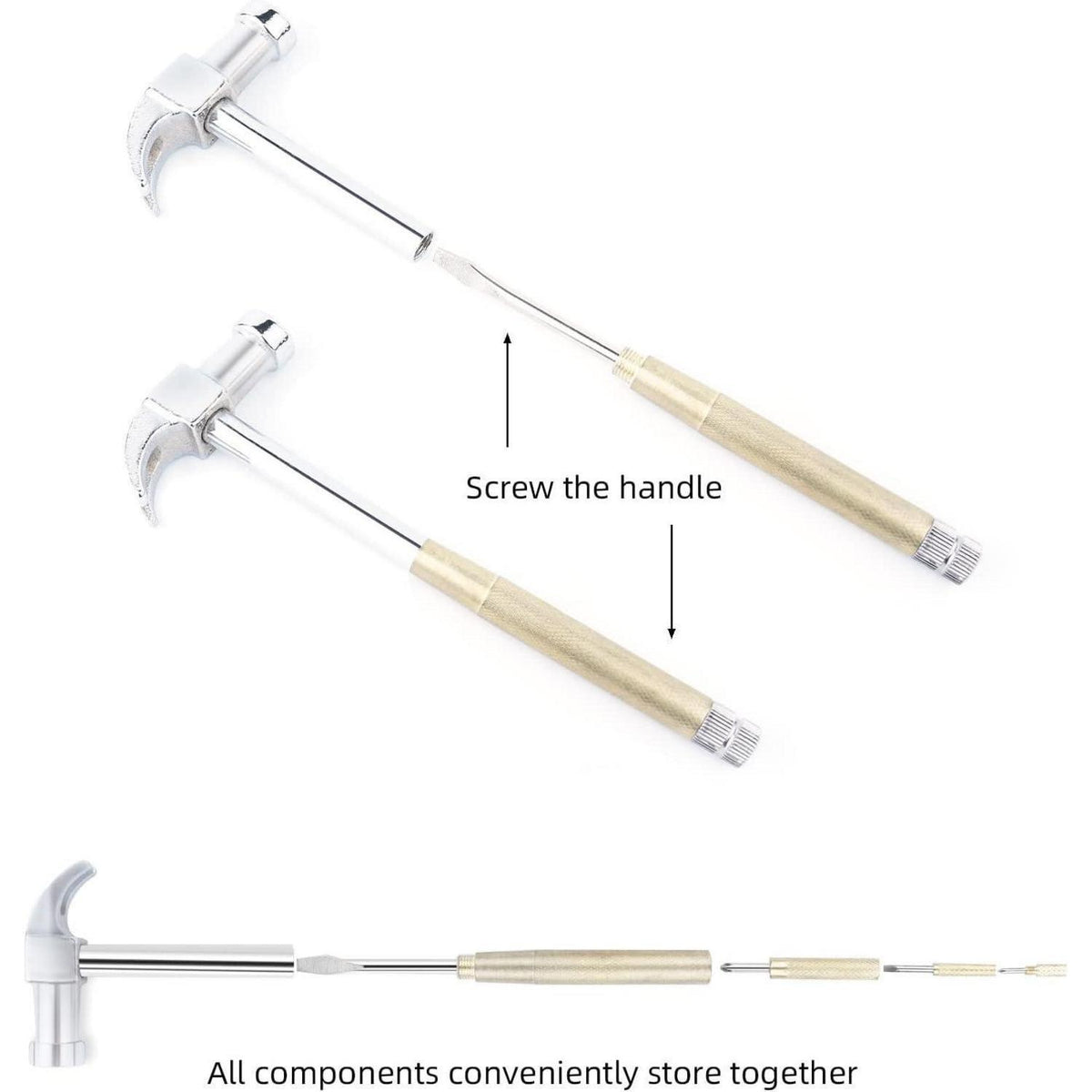 6-in-1 Mini-Hammer & Schraubendreher Set Gelb