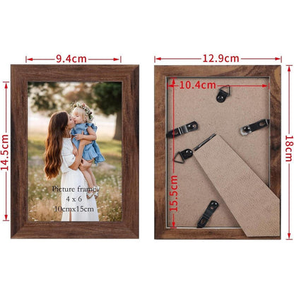 Bilderrahmen Collage 10x15cm Braun 7er Set - Leichter