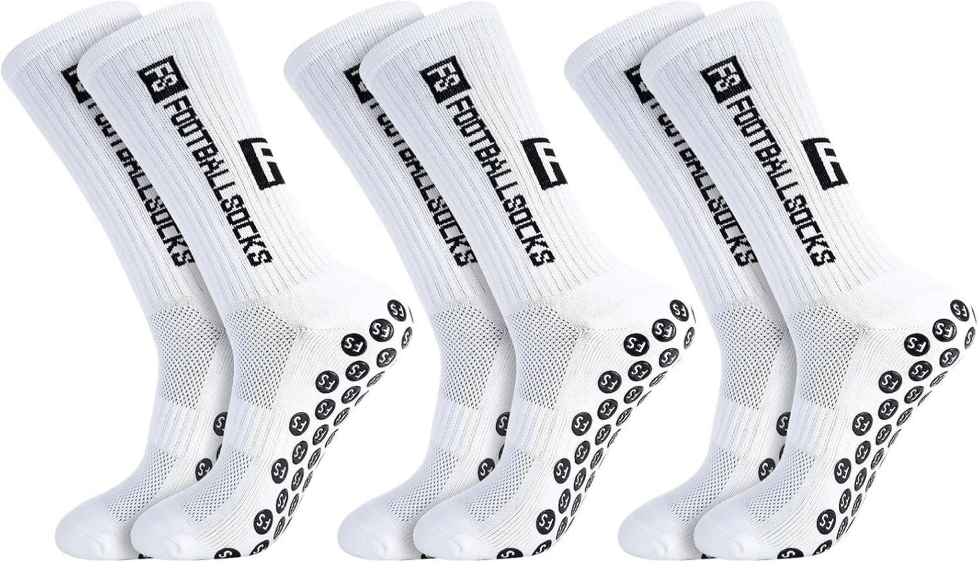 Sportsocken 3 Paare - Anti-Rutsch Fußballsocken - Größe 39-46