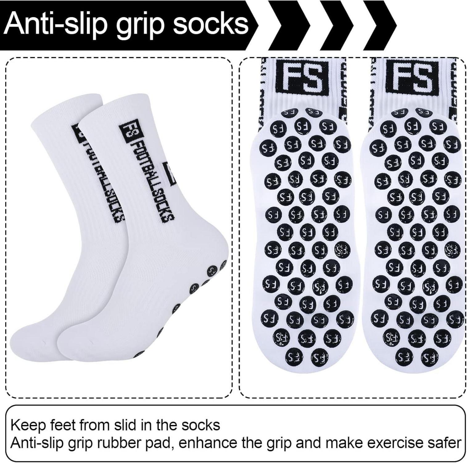 Sportsocken 3 Paare - Anti-Rutsch Fußballsocken - Größe 39-46