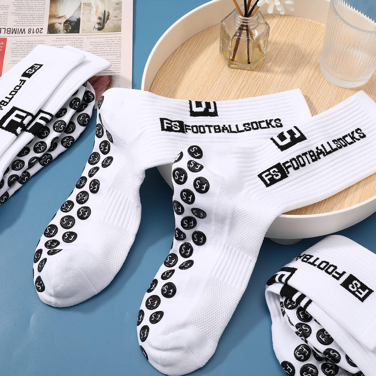 FANTESI 3 Paar Anti Rutsch Fußballsocken Sportsocken 39-46
