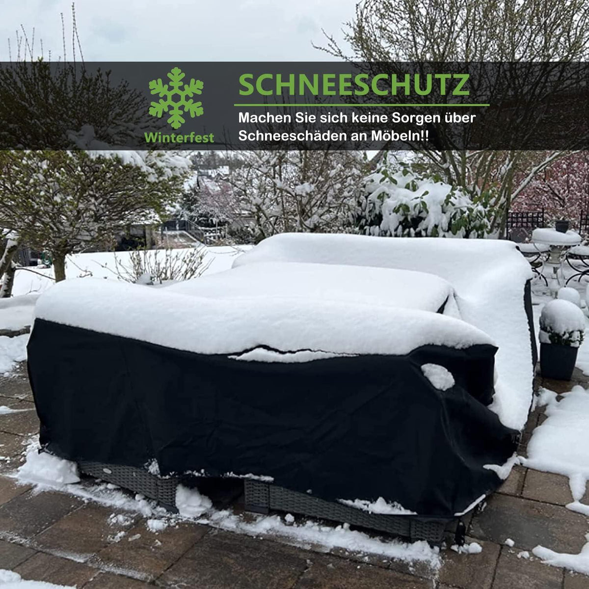 Enzeno Lounge Abdeckung 200x200x90cm Wasserdicht Oxford Gartenmöbel