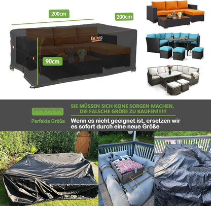 Loungemöbel Abdeckung 200x200x90cm Wasserdicht 420D Oxford Gewebe