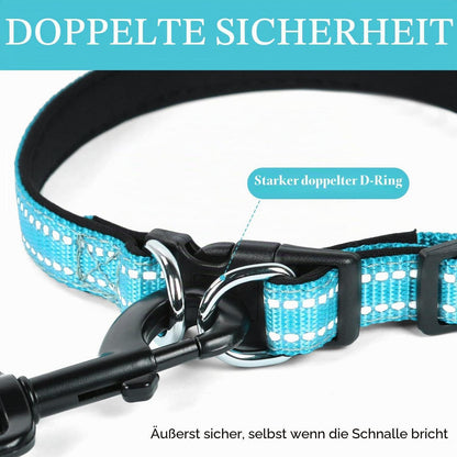 Reflektierendes Hundehalsband Blau S – Verstellbar & Atmungsaktiv