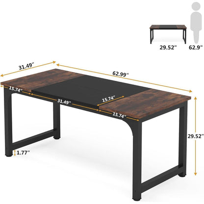 Großer Schreibtisch 160x80cm – Rustikaler Bürotisch für Home Office
