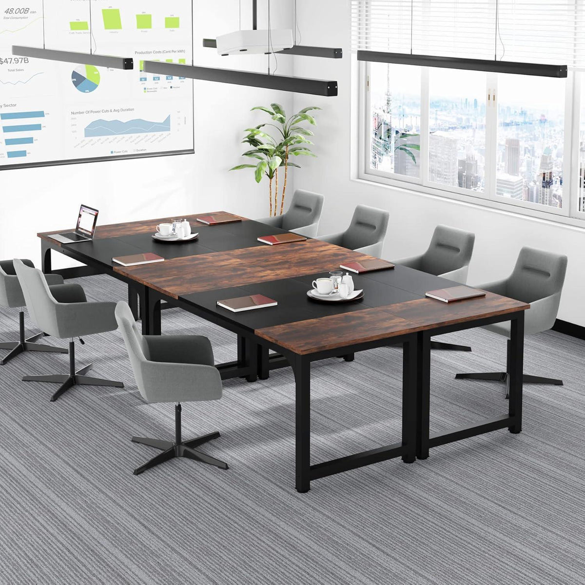 Großer Schreibtisch 160x80cm – Rustikaler Bürotisch für Home Office