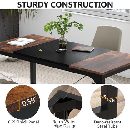 Großer Schreibtisch 160x80cm – Rustikaler Bürotisch für Home Office