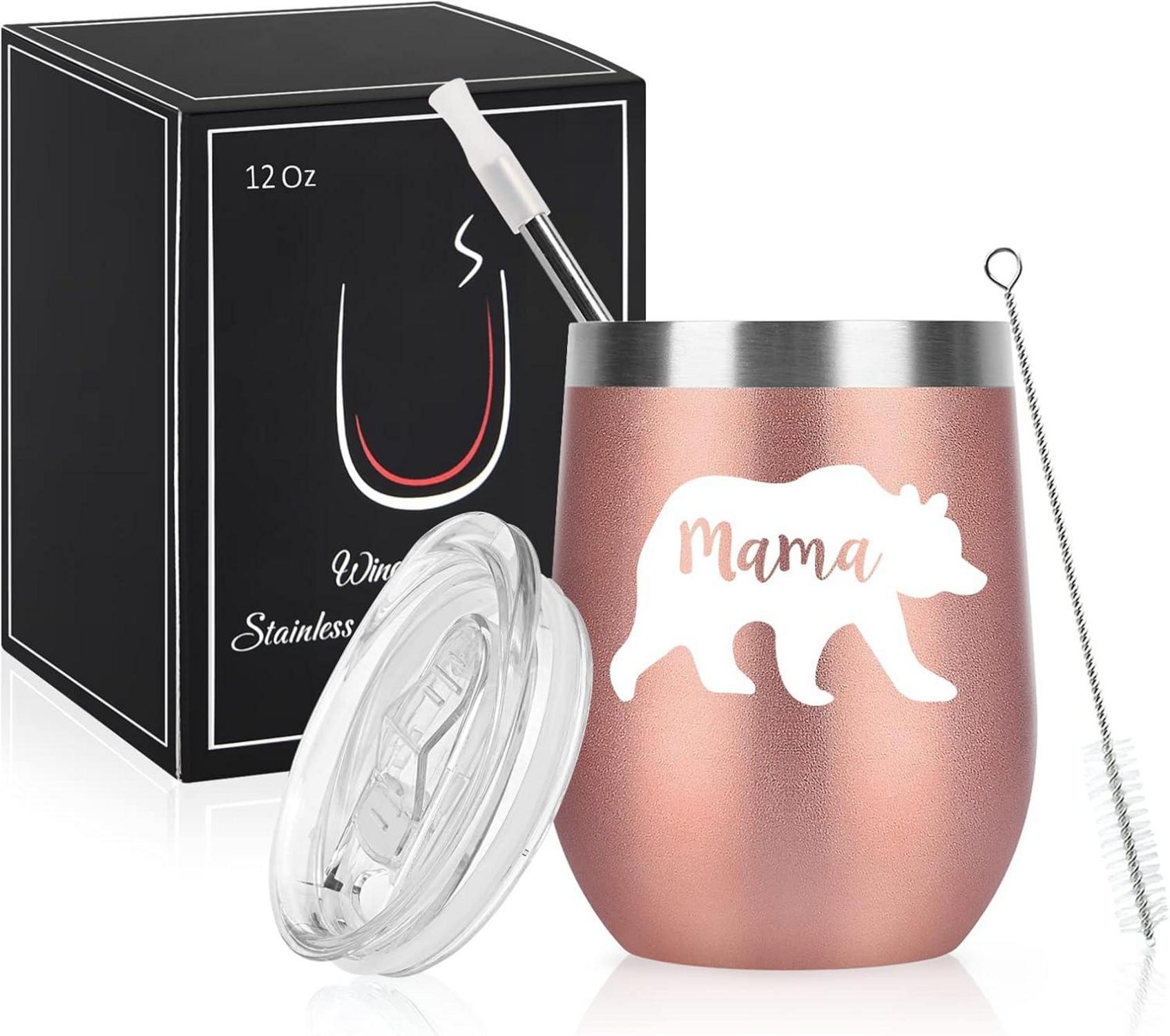 Livole Mama Bär Thermobecher 350ml Edelstahl Kaffee to go