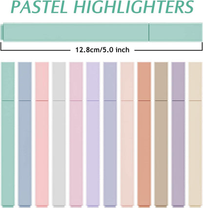 6er Set Ästhetische Pastell Highlighter Pen für Journaling & Notizen