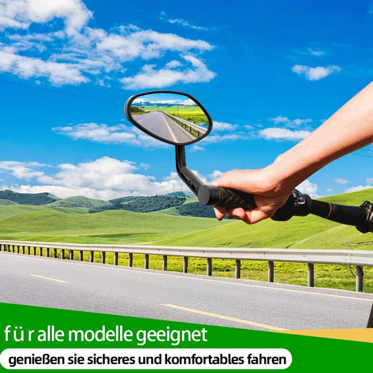 Fahrradspiegel Extra Groß Rundumsicht Universal Rückspiegel E-Bike