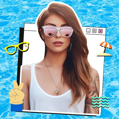 Polarisierte Retro Sonnenbrille Damen UV400 Schutz 2er Set
