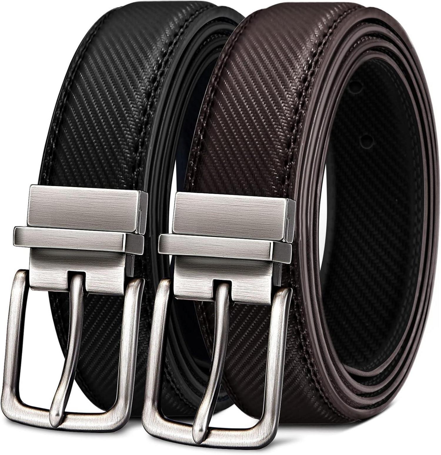 Ledergürtel Wendegürtel Schwarz Braun 31mm Echtes Leder Verstellbar