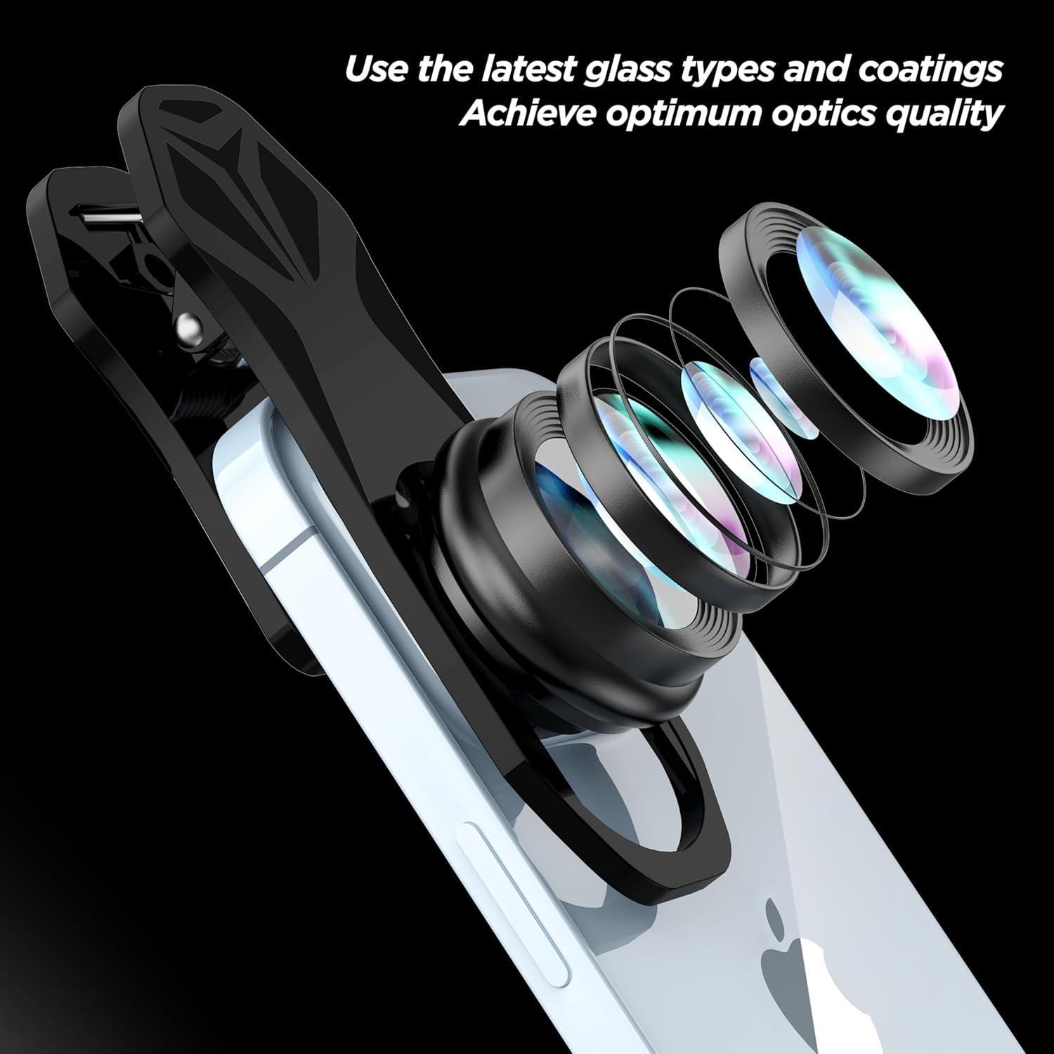 Fisheye-Objektiv 210° Professionelles Handy-Objektiv für