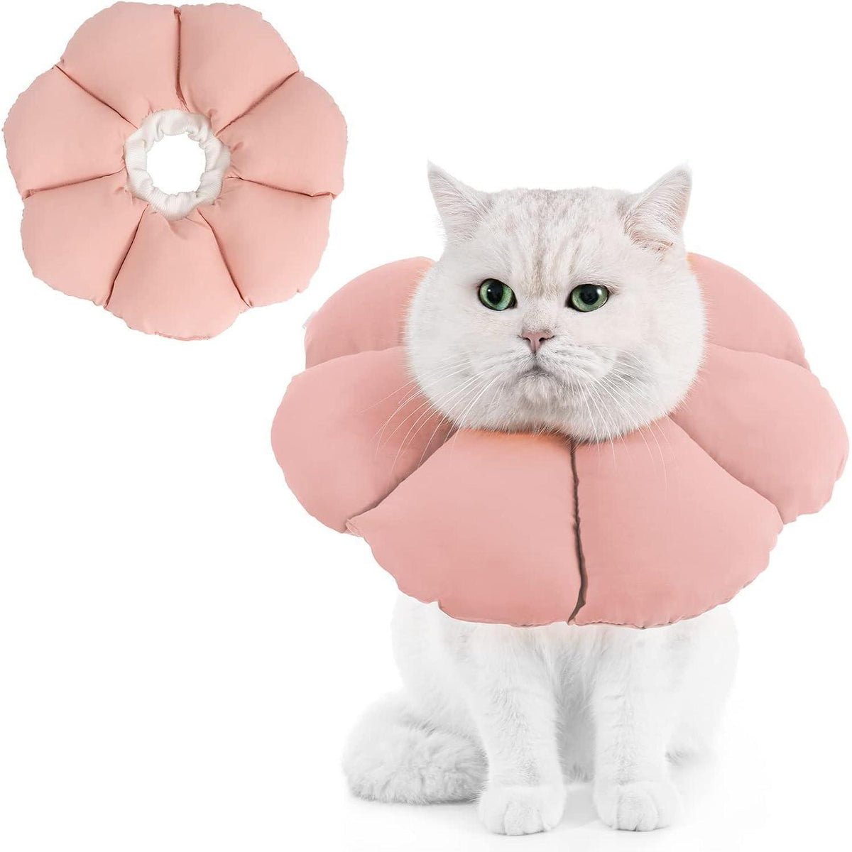 Halskrause Katze Pink Rose S – Schützt Wunden, bequem & waschbar