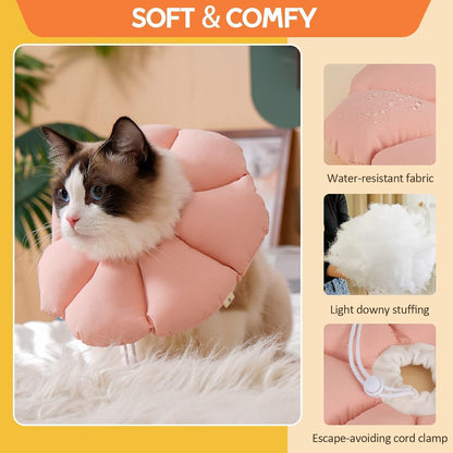 Halskrause Katze Pink Rose S – Schützt Wunden, bequem & waschbar