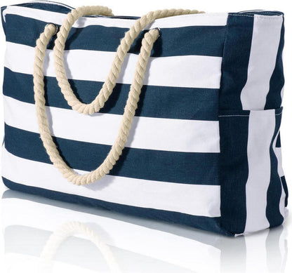 Leichte Wasserdichte Strandtasche mit Reißverschluss in Dunkelblau