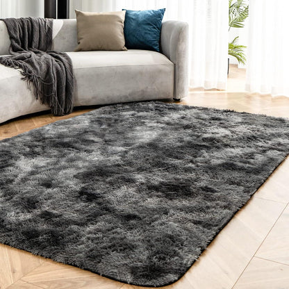 Hochflor Teppich Weicher Wohnzimmer Antirutsch Groß Shaggy Waschbar