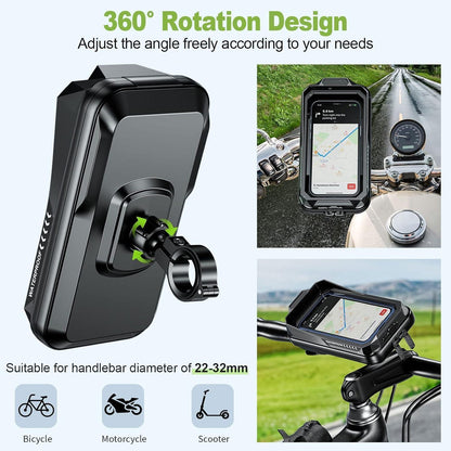 Wasserdichte Motorrad Handyhalterung 360° Drehbar mit Touchscreen
