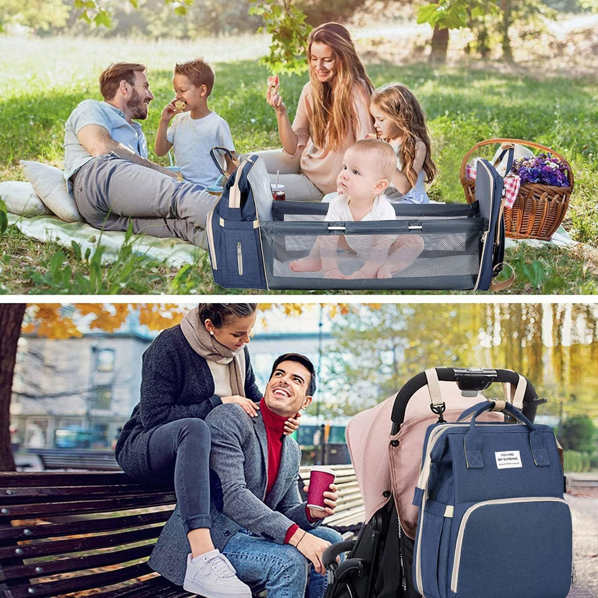 Baby Wickeltasche Rucksack Reiserucksack Wasserabweisend Groß Wickelrucksack