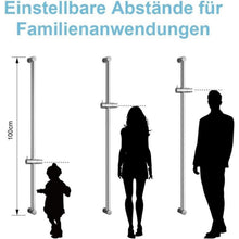 Verstellbare Duschstange 100cm mit Handbrausenhalter