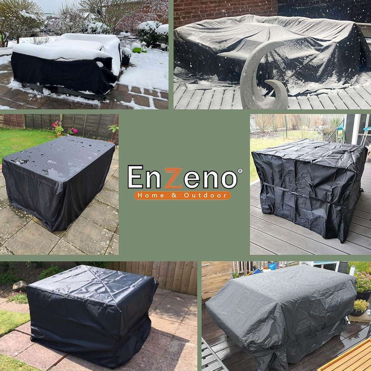 Wasserdichte Gartenmöbel Abdeckung 250x250x90cm für Loungemöbel