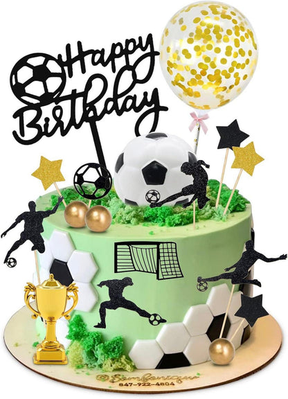 29-teiliges Fußball Torten Topper Set für GeburtstagspartyJungen
