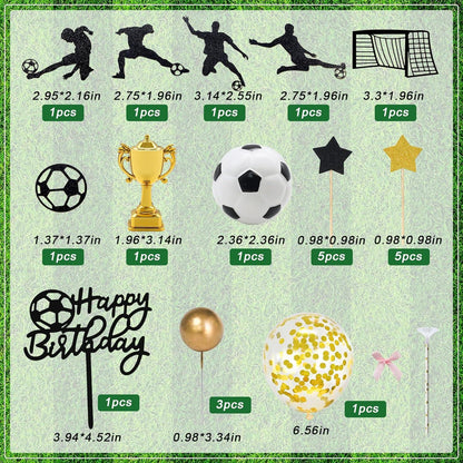 29pcs Fußball Geburtstag Torte Topper Spieler Dekorationen