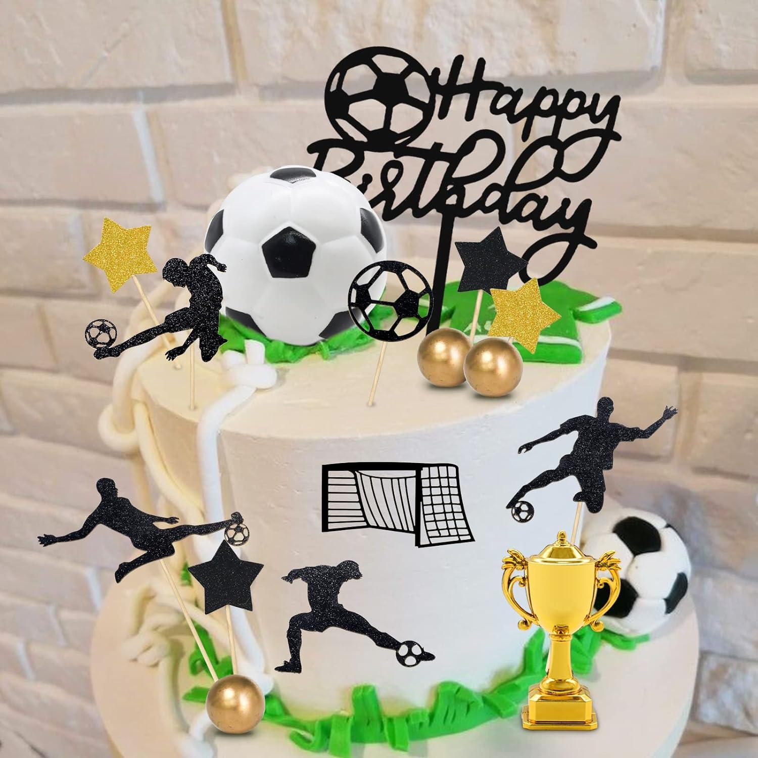29-teiliges Fußball Torten Topper Set für GeburtstagspartyJungen
