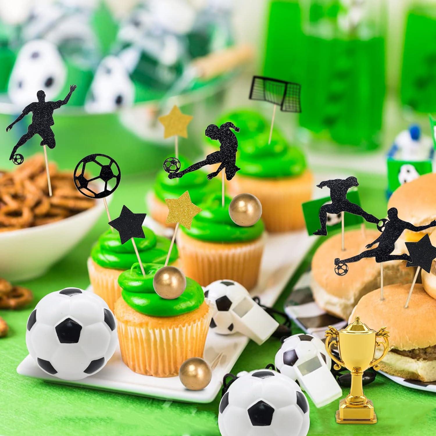 29-teiliges Fußball Torte Topper Set für Männer-Junge Partydekoration