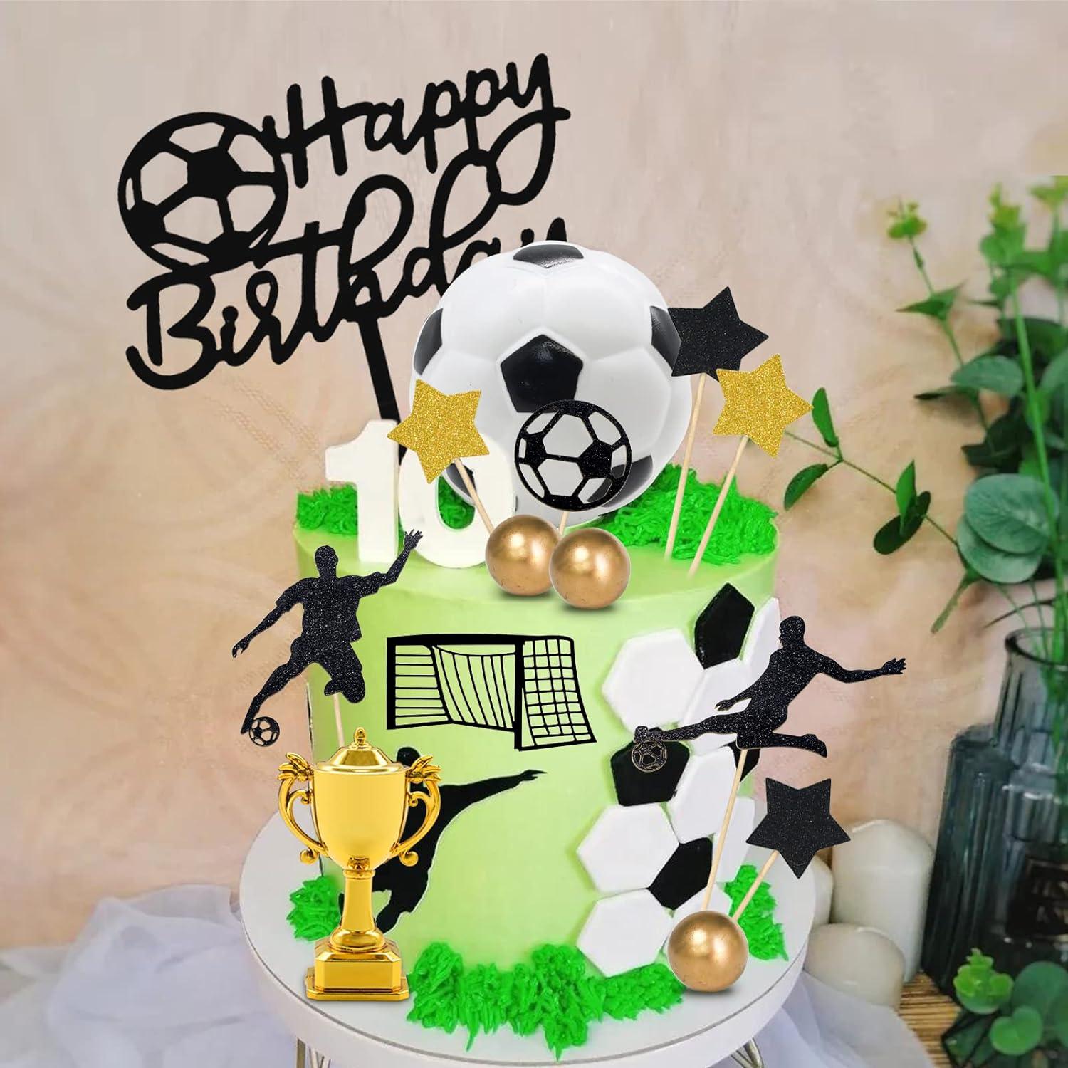 Fußball Kuchentopper Set 29-teilig Dekoration Sport Thema Party