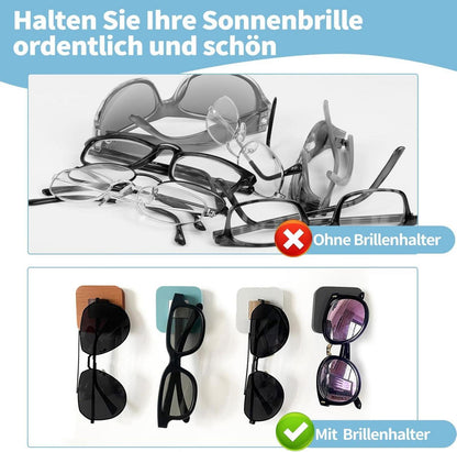 Brillenhalter Wandmontage 2 Stücke Sonnenbrillen Organizer Grau Brillenaufbewahrung