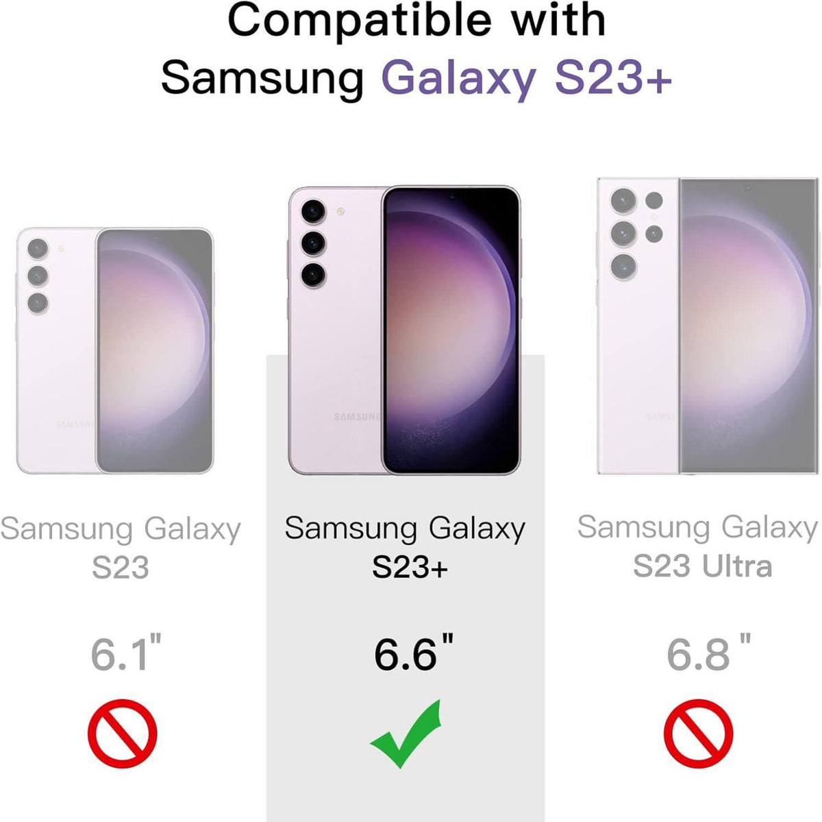 Samsung Galaxy S23+ 5G Schutzfolie 3er Pack HD Glas Displayfolie