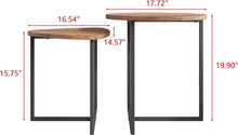 Runder Couchtisch 2er-Set Beistelltisch Wohnzimmertisch