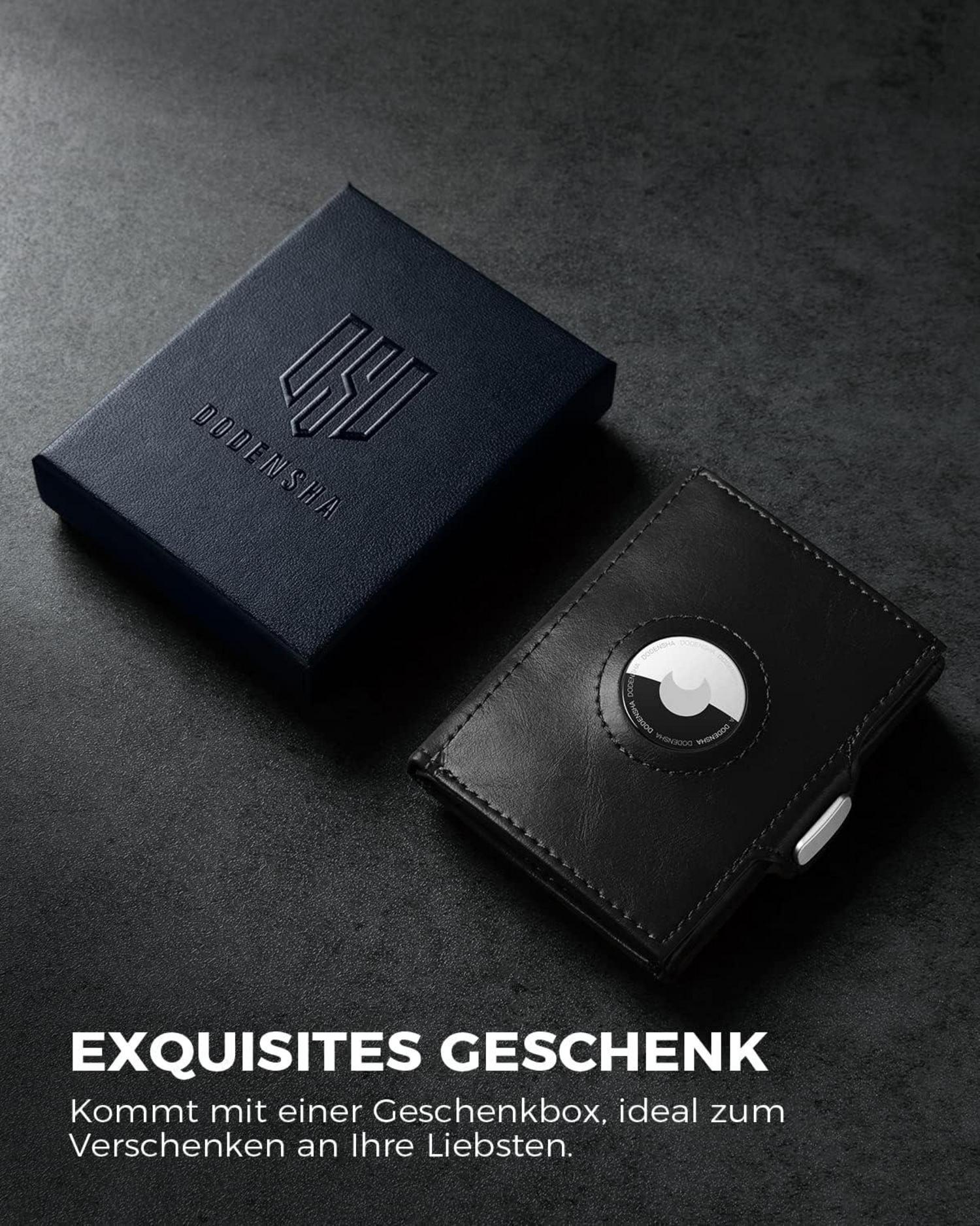 Airtag Mini Geldbörse RFID Münzfach Portmonee Herren Slim Wallet