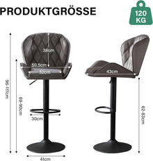 Barhocker Tresenhocker Höhenverstellbar Drehbar mit