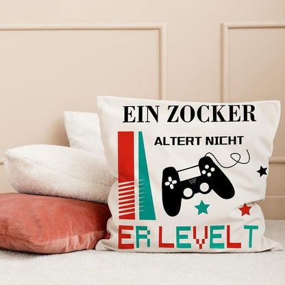 Gaming Deko Kissenbezug 45x45 Geschenk Mann Jugendzimmer