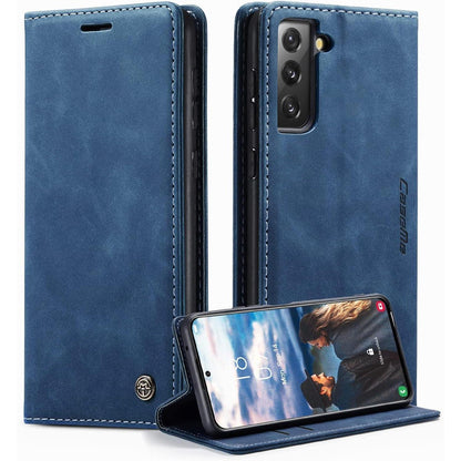CaseMe Samsung Galaxy S21 FE 5G Handyhülle Premium Leder