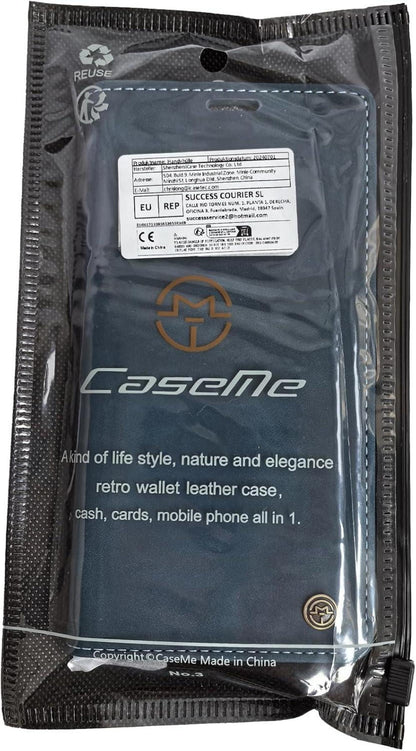 CaseMe Samsung Galaxy S21 FE 5G Hülle Blau Schutzhülle Flip Case Standfunktion