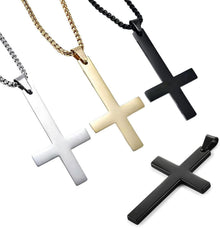 Kreuz Halskette Set für Männer Frauen - 4 STK. mit 45cm Kette